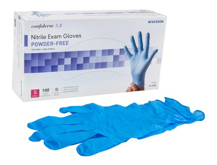 GLOVE EXAM NITRL PF TEX S 100/BX 10BX/CS MCK BRAND