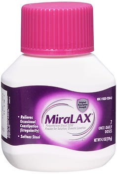 MiraLAX - Laxative - Unflavored Powder - 4.1 oz. 17 Gram Strength - Polyethylene Glycol-McK