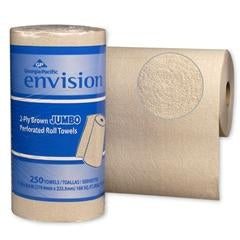 GP PRO Perforated Paper Towel, 11 x 8 7/8, Brown - 12 rolls.