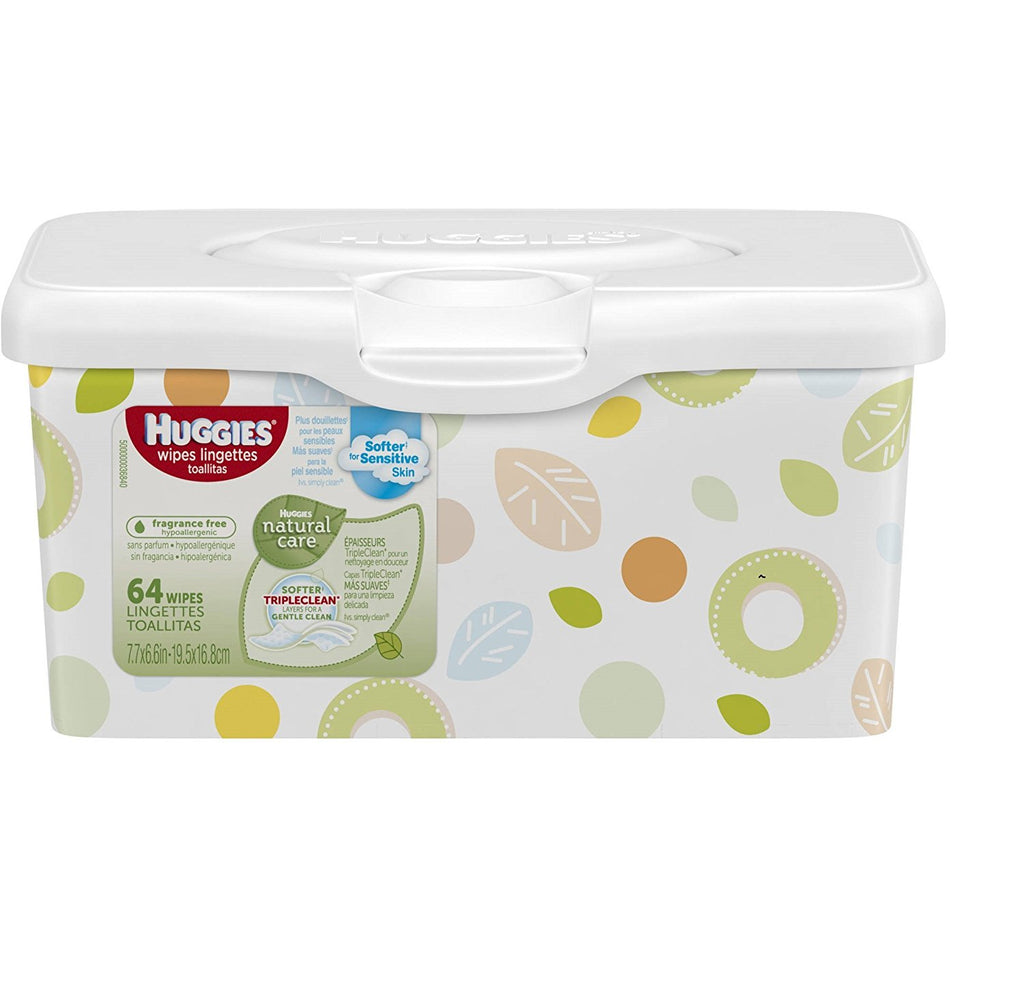 HUGGIES Natural Care Improved Wipes, Fragrance Free (Box of 64 Eachage)