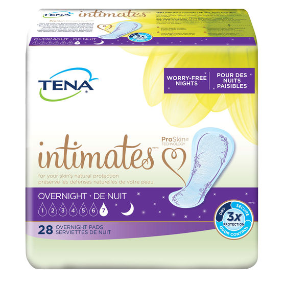 TENA/Serenity Overnight Pads Heavy-Absorbency, Case of 56