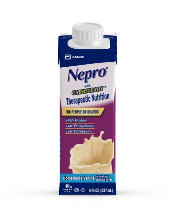 Nepro Complete Nutrition with Carb Steady Vanilla Liquid - 8 Oz / Carton, Case o...