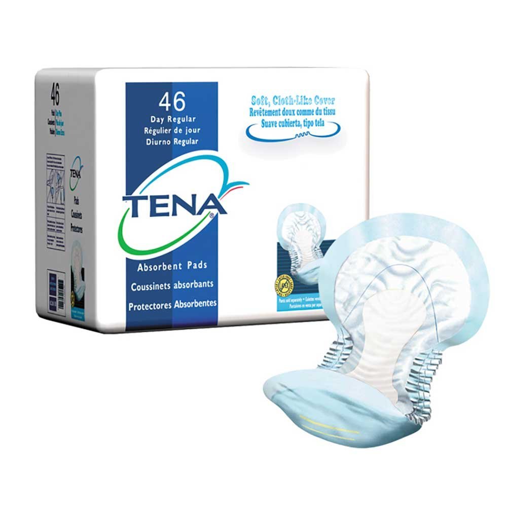 Tena Day Regular Pad, Blue, 46/Pkg