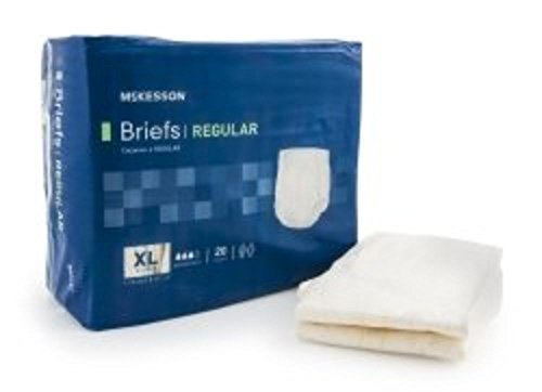 MCKESSON Incontinent Brief McKesson Tab Closure X-Large Disposable Moderate Absorbency (#BRCLXL-BG, Sold Per Bag)