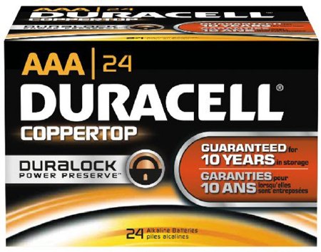 CopperTop Alkaline Batteries with DuraLock Power Preserve Technology - MN2400BKD