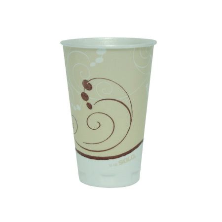 SOLO Cup Symphony Design Trophy Foam Hot/Cold Cups, 16oz, 750/CS