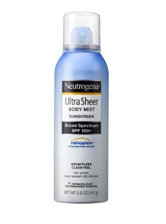 Neutrogena, Ultra Sheer Sunblock Body Mist Spray, SPF 100+, 5 oz