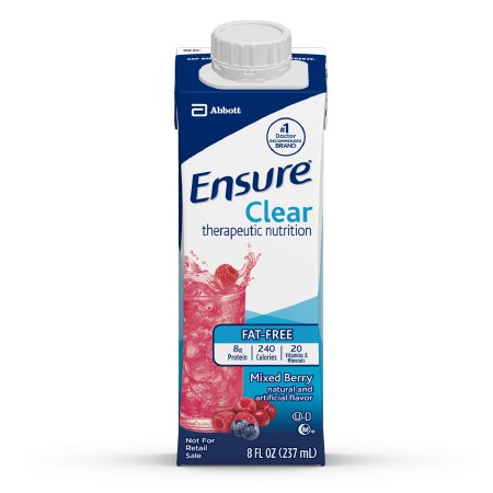 Ensure® Clear Ready-to-Drink Mixed Berry, Institutional, 198mL Brik Pak - 32 ct.