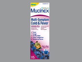 Children's Mucinex® Multi-Symptom Cold & Fever - Cold Relief - 325 mg / 200 mg / 10 mg Strength - Liquid 4 oz.